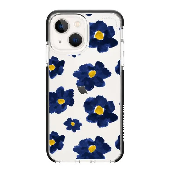 iPhone Case - Deep Blue Flowers