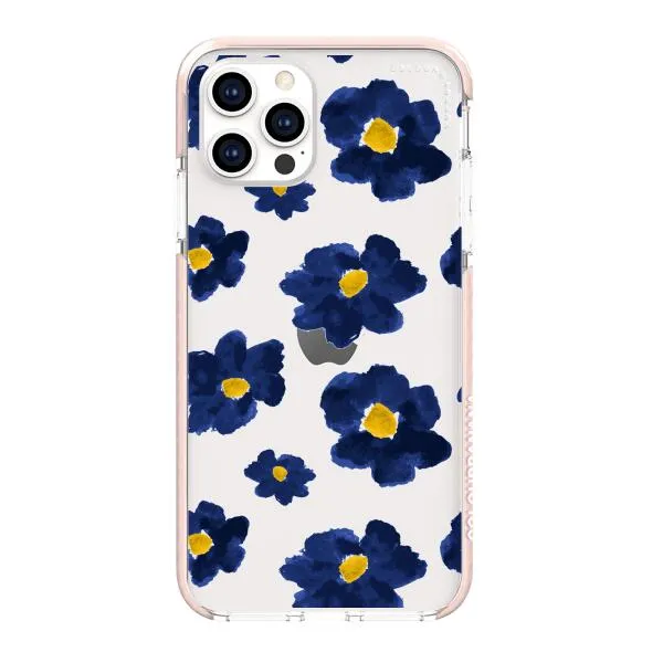 iPhone Case - Deep Blue Flowers