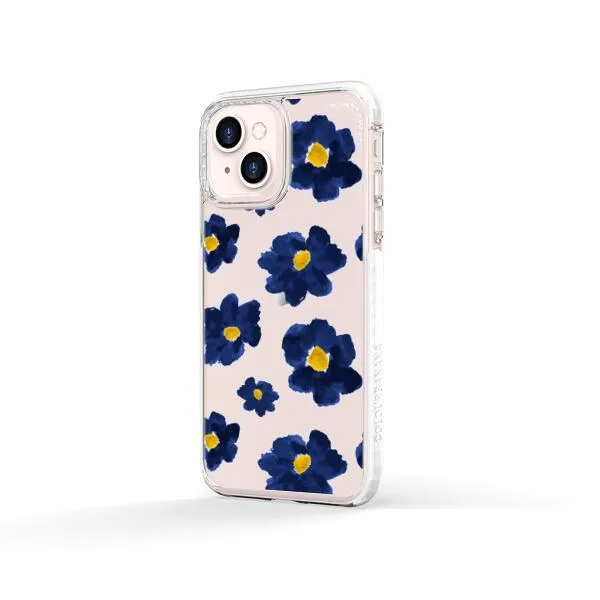 iPhone Case - Deep Blue Flowers