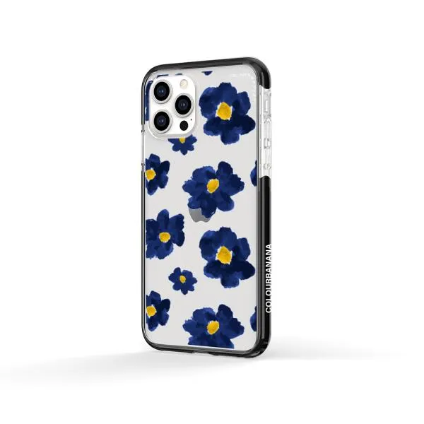 iPhone Case - Deep Blue Flowers