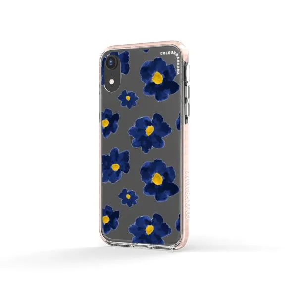 iPhone Case - Deep Blue Flowers