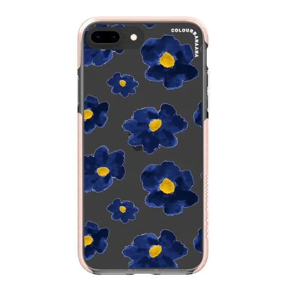iPhone Case - Deep Blue Flowers