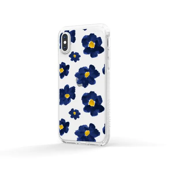 iPhone Case - Deep Blue Flowers