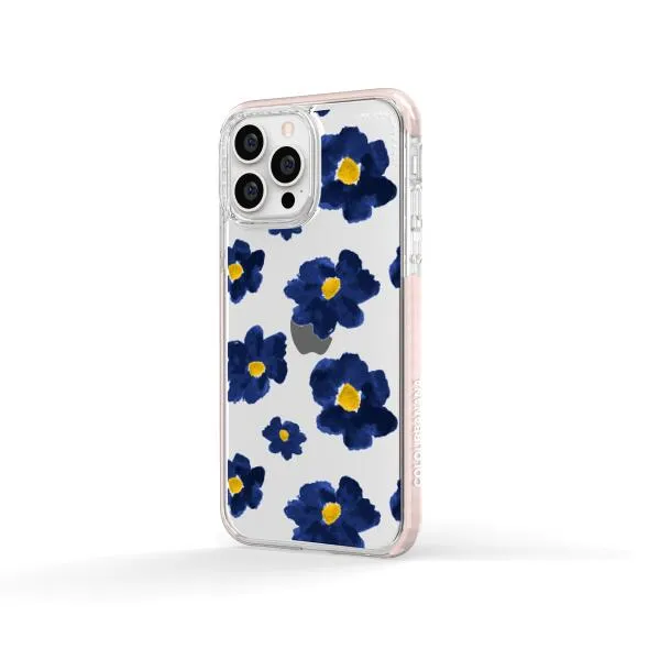 iPhone Case - Deep Blue Flowers