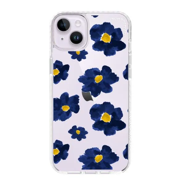 iPhone Case - Deep Blue Flowers