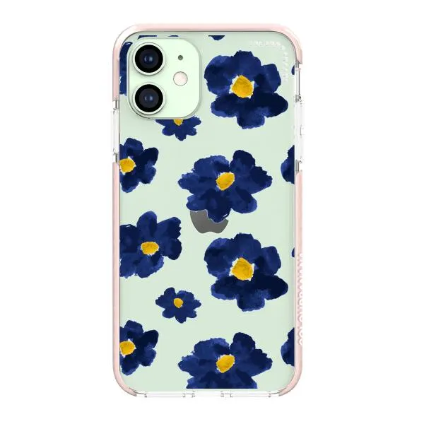 iPhone Case - Deep Blue Flowers