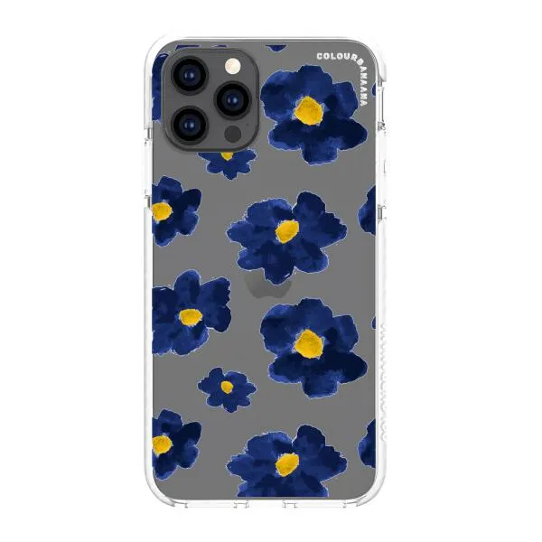 iPhone Case - Deep Blue Flowers