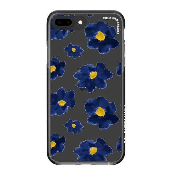 iPhone Case - Deep Blue Flowers