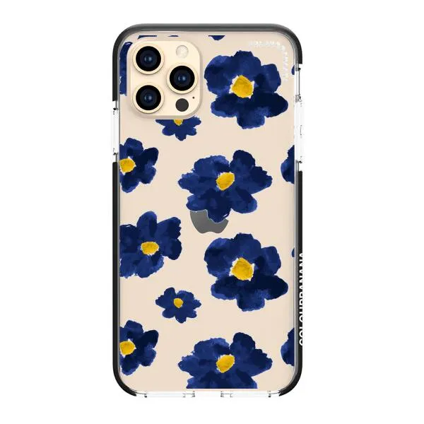 iPhone Case - Deep Blue Flowers