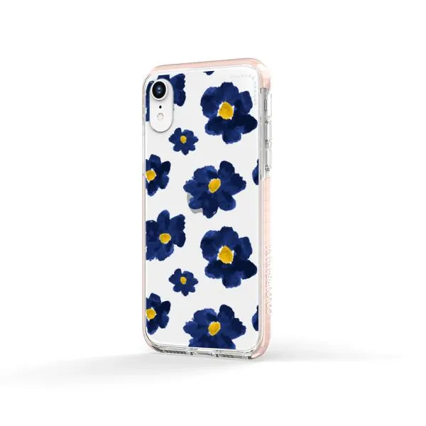 iPhone Case - Deep Blue Flowers