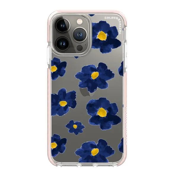 iPhone Case - Deep Blue Flowers