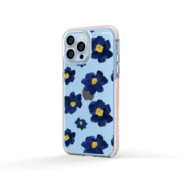 iPhone Case - Deep Blue Flowers