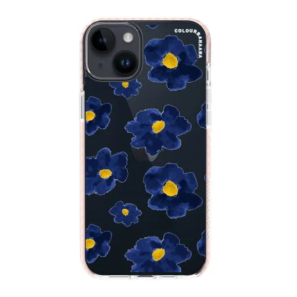 iPhone Case - Deep Blue Flowers