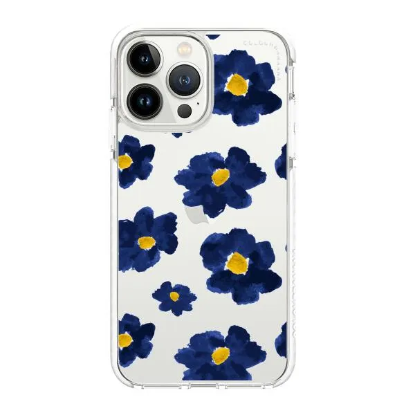 iPhone Case - Deep Blue Flowers