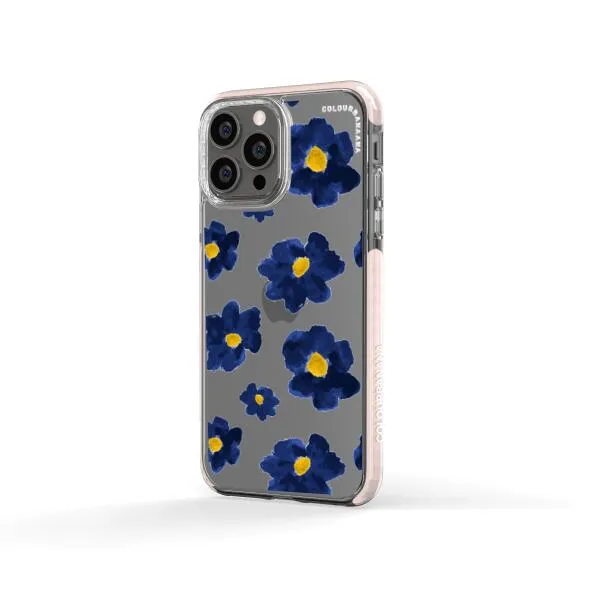iPhone Case - Deep Blue Flowers