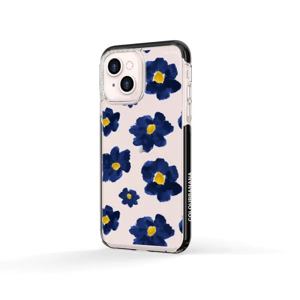 iPhone Case - Deep Blue Flowers