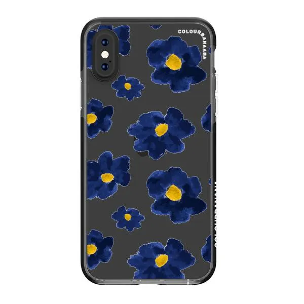 iPhone Case - Deep Blue Flowers