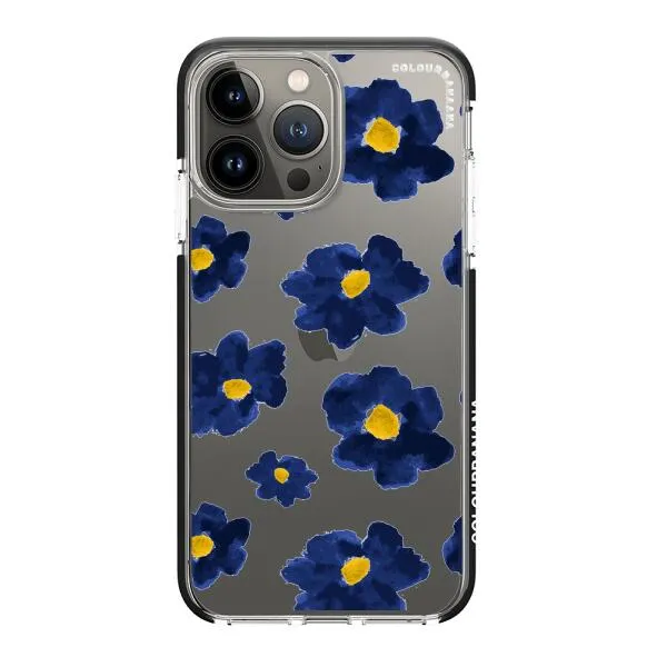 iPhone Case - Deep Blue Flowers