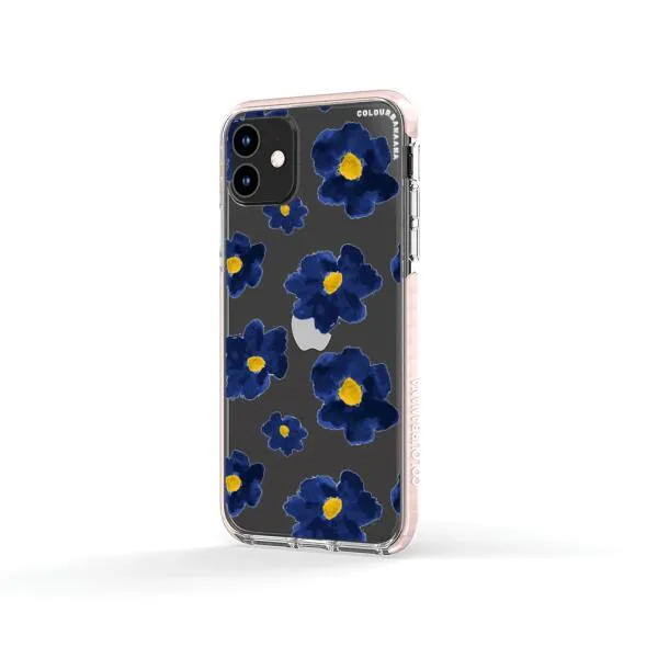 iPhone Case - Deep Blue Flowers