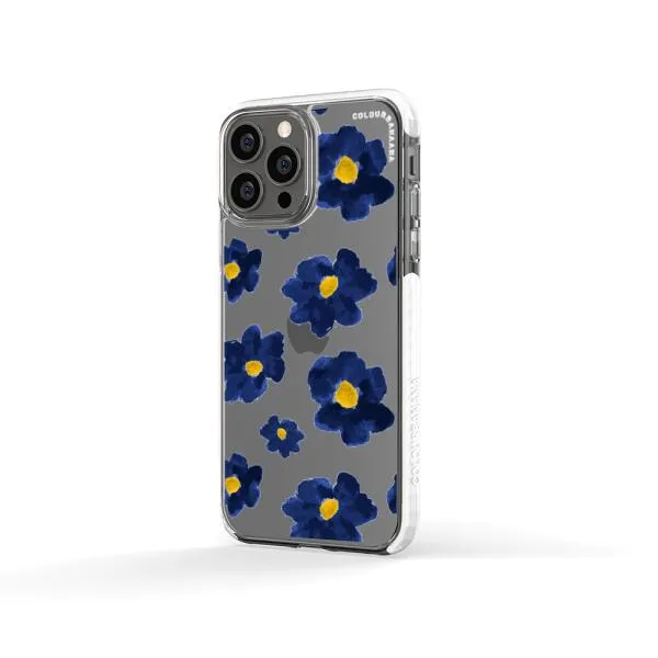 iPhone Case - Deep Blue Flowers