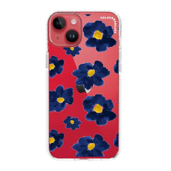 iPhone Case - Deep Blue Flowers
