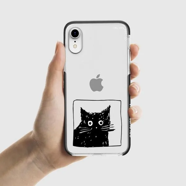 iPhone Case - Surprised Black Cat