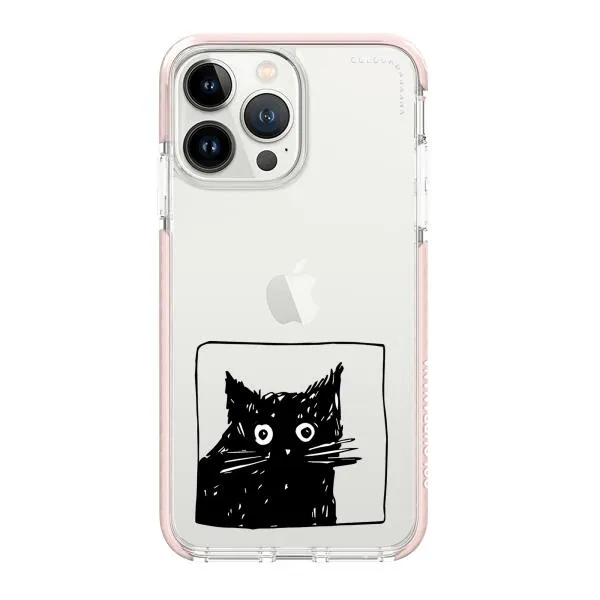 iPhone Case - Surprised Black Cat