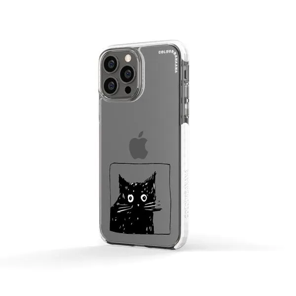 iPhone Case - Surprised Black Cat