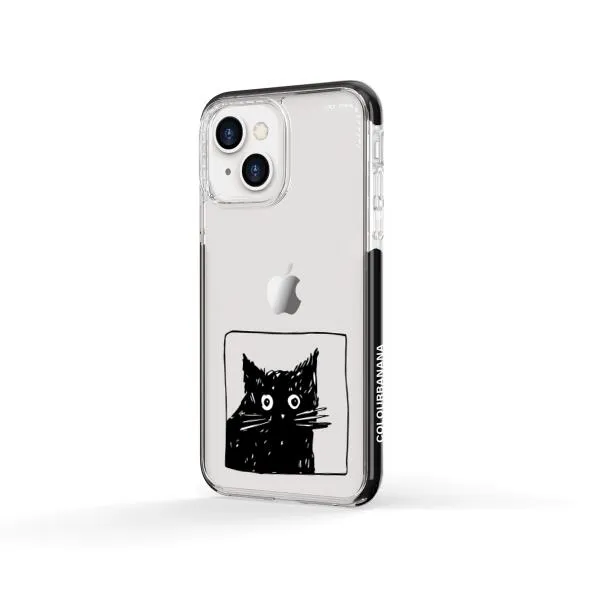 iPhone Case - Surprised Black Cat