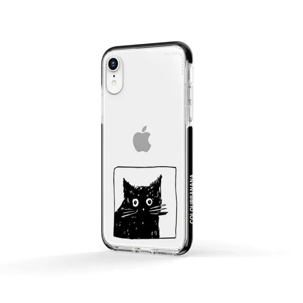 iPhone Case - Surprised Black Cat
