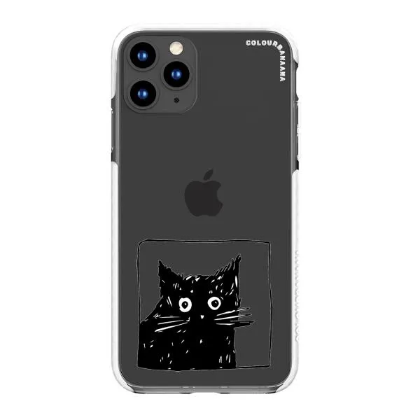 iPhone Case - Surprised Black Cat