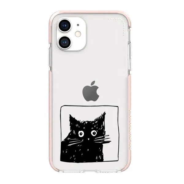 iPhone Case - Surprised Black Cat