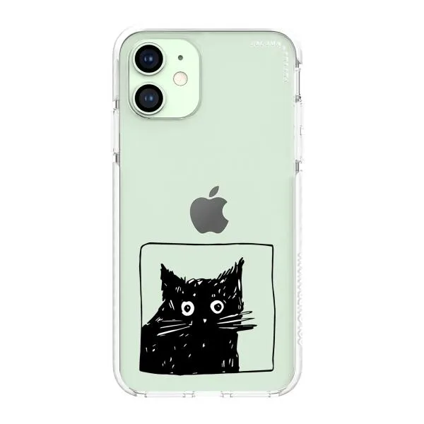 iPhone Case - Surprised Black Cat