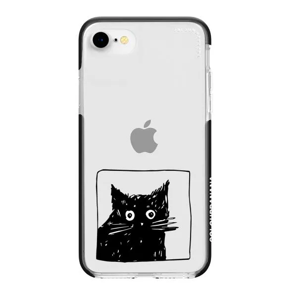 iPhone Case - Surprised Black Cat
