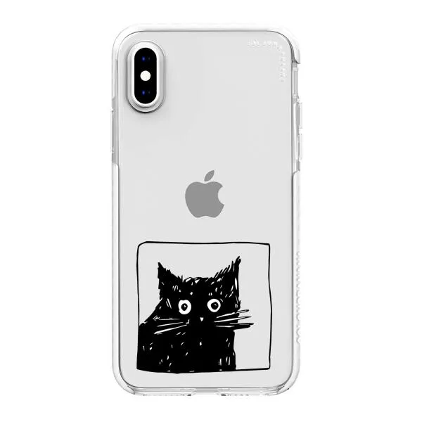 iPhone Case - Surprised Black Cat
