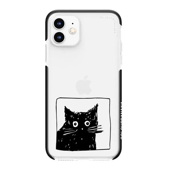 iPhone Case - Surprised Black Cat