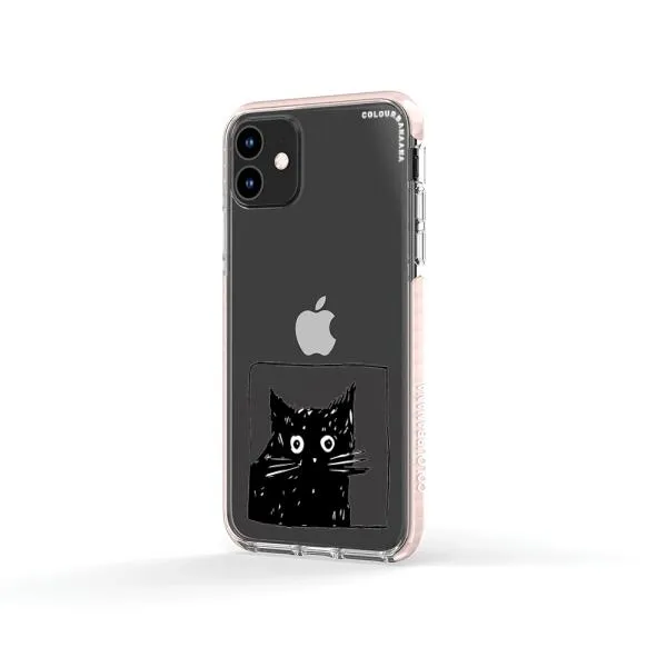 iPhone Case - Surprised Black Cat
