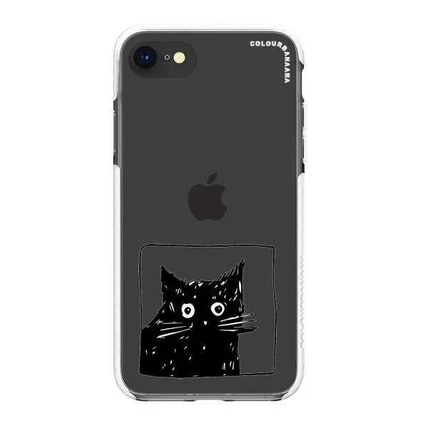 iPhone Case - Surprised Black Cat