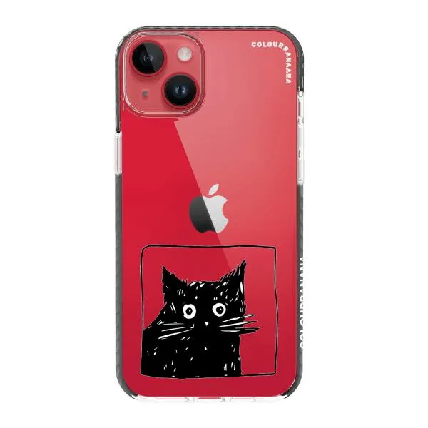 iPhone Case - Surprised Black Cat