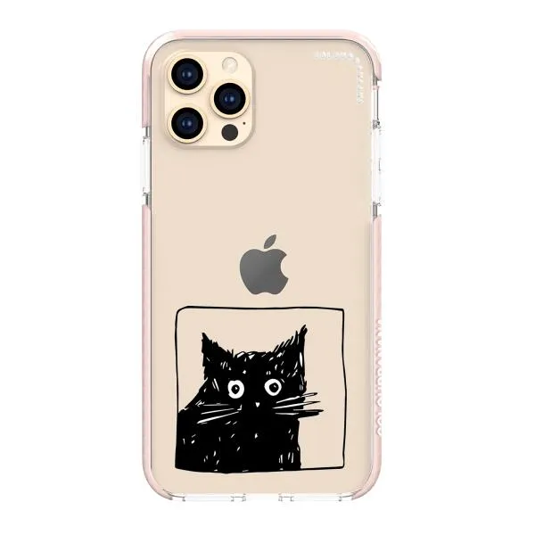 iPhone Case - Surprised Black Cat