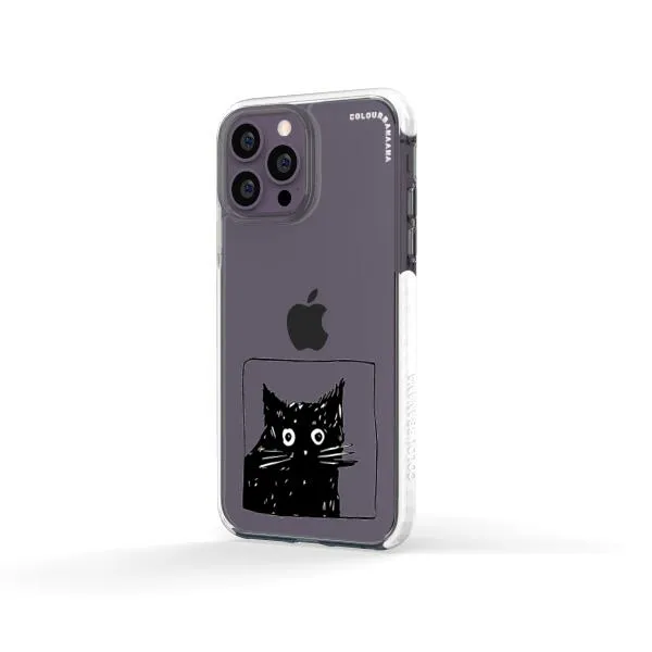 iPhone Case - Surprised Black Cat