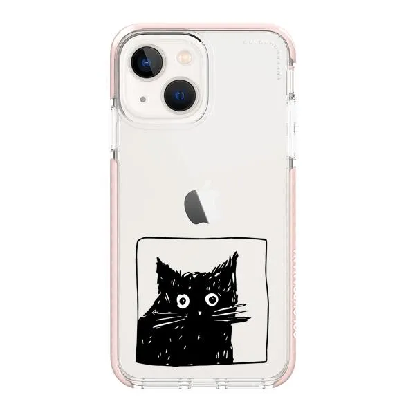 iPhone Case - Surprised Black Cat