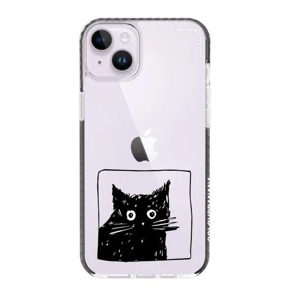 iPhone Case - Surprised Black Cat