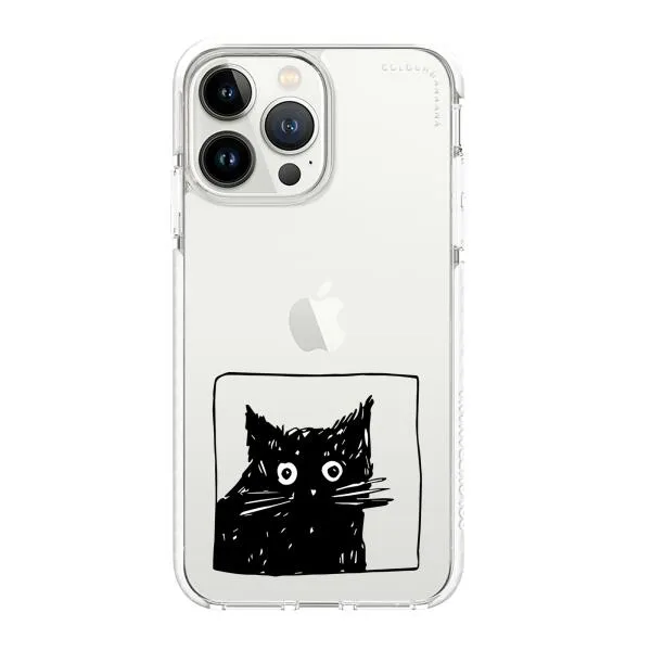 iPhone Case - Surprised Black Cat