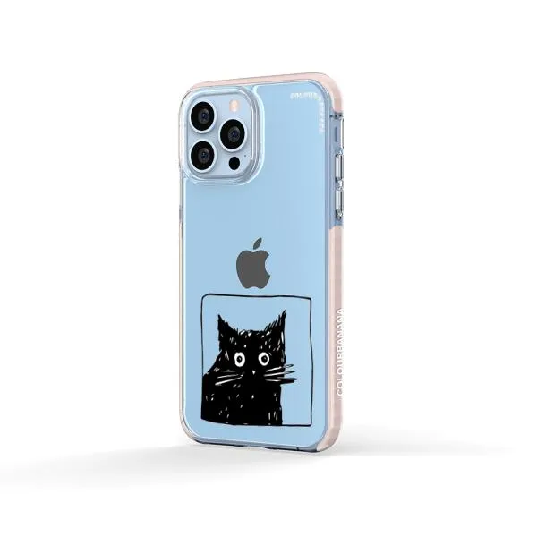 iPhone Case - Surprised Black Cat