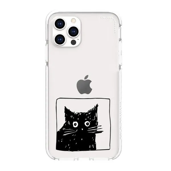 iPhone Case - Surprised Black Cat