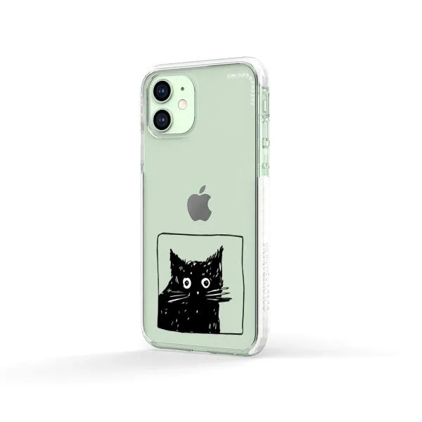 iPhone Case - Surprised Black Cat