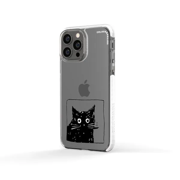iPhone Case - Surprised Black Cat
