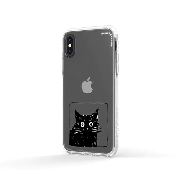 iPhone Case - Surprised Black Cat