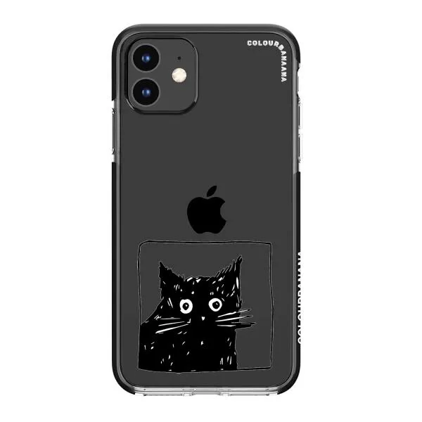 iPhone Case - Surprised Black Cat